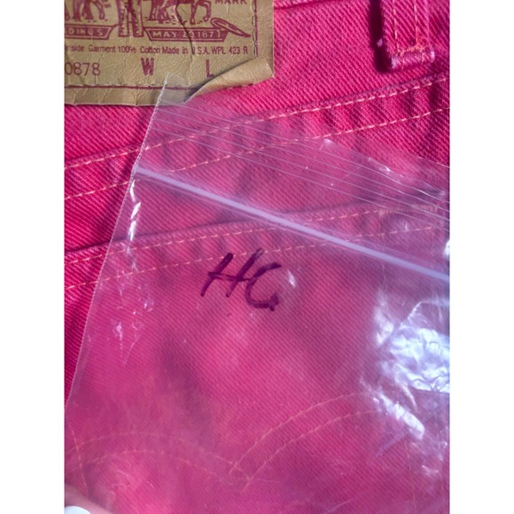 Vtg Levi Strauss Jeans Womens Pink High Waisted Straight Leg‎ Denim 11 - Picture 11 of 11